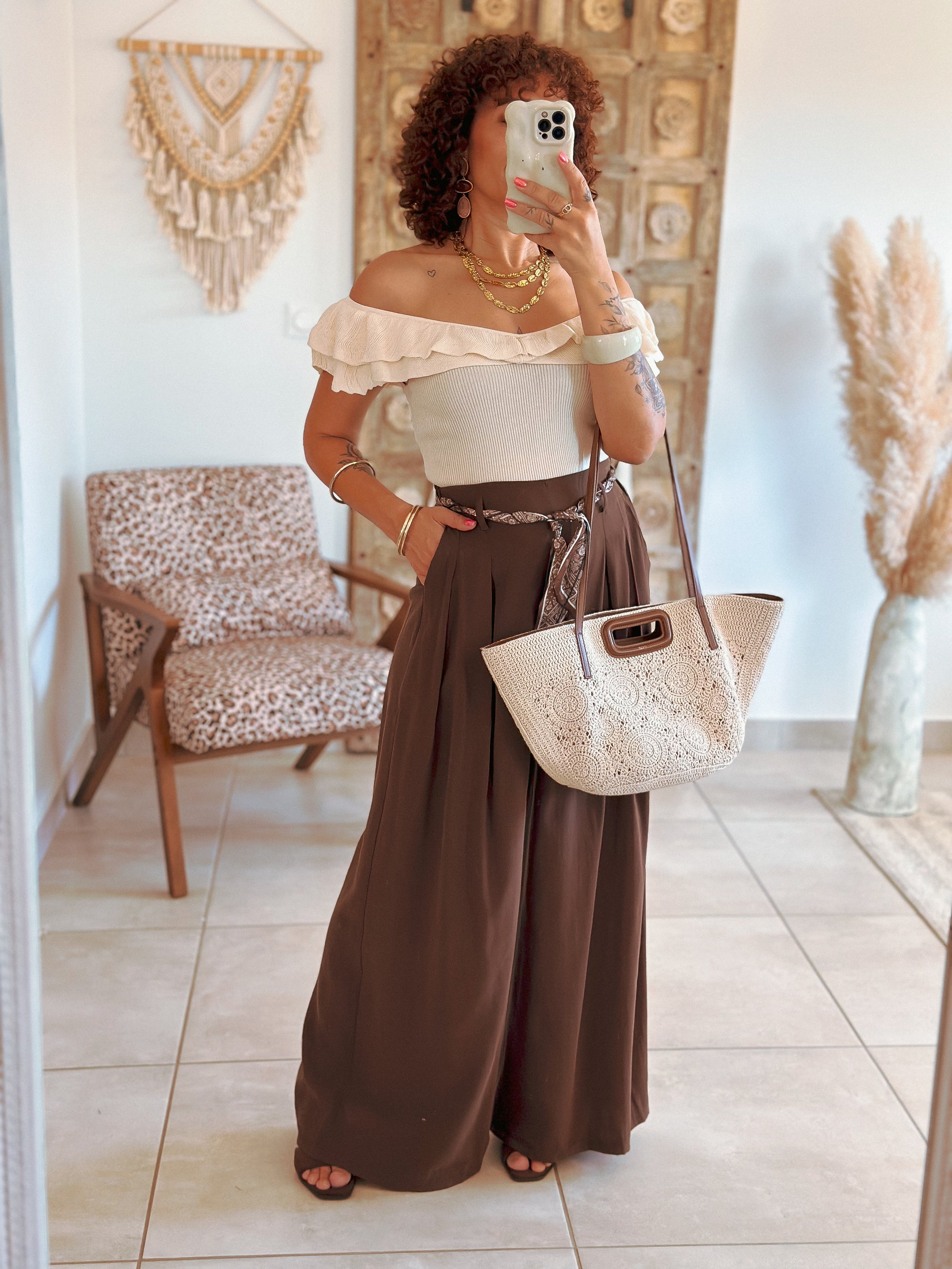 Pantalon Naïa - Palazzo chocolat