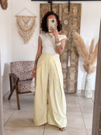 Pantalon Chella - Large à pince jaune