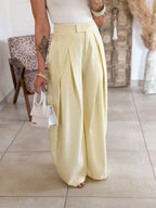 Pantalon Chella - Large à pince jaune
