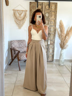 Pantalon Parfait - Palazzo à scratch beige