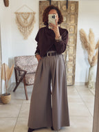 Pantalon Naïla – Palazzo gris