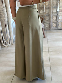 Pantalon Parfait - Palazzo à scratch vert olive
