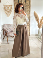 Pantalon Parfait - Palazzo à scratch marron