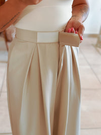 Perfect Trousers - Ecru Velcro Palazzo