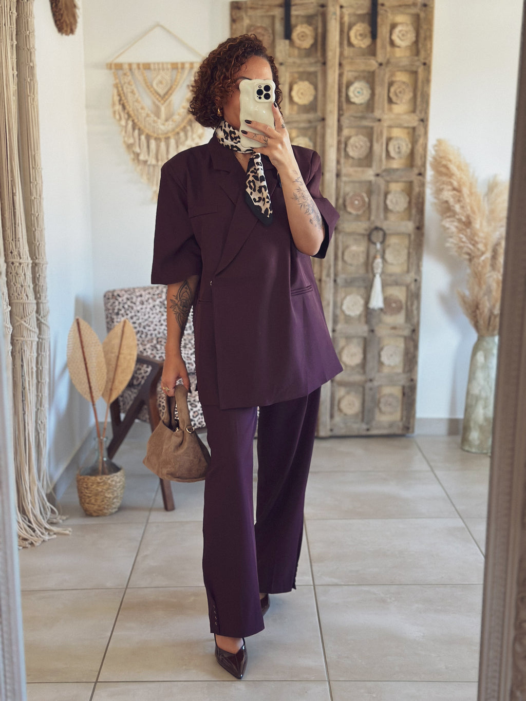 Pantalon Pauline – Droit bordeaux