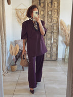 Pantalon Pauline – Droit bordeaux