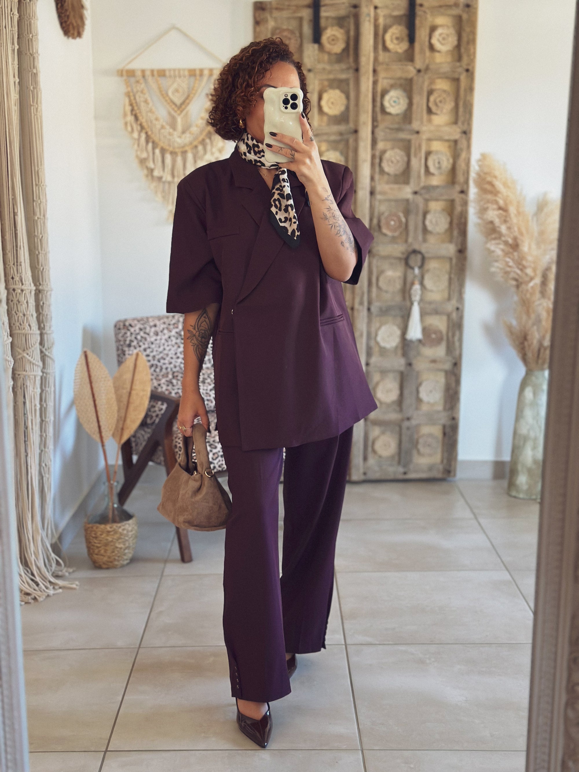 Pantalon Pauline – Droit bordeaux