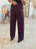 Pantalon Pauline – Droit bordeaux