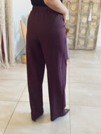 Pantalon Pauline – Droit bordeaux