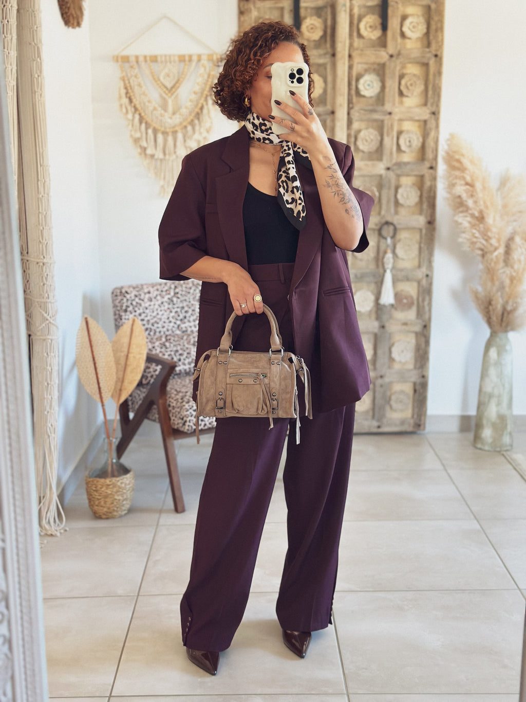 Pantalon Pauline – Droit bordeaux