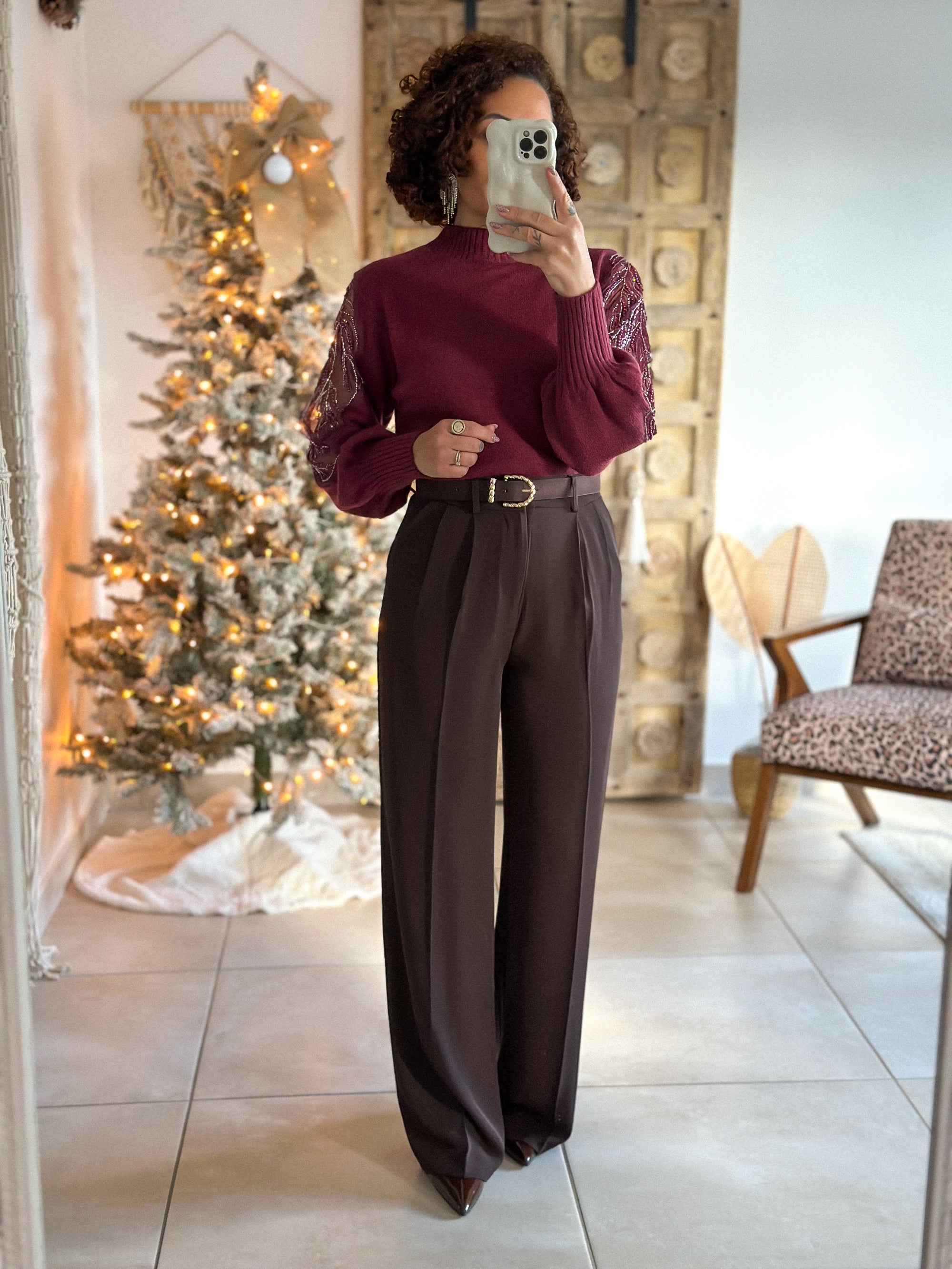 Pantalon Ysia - Marron