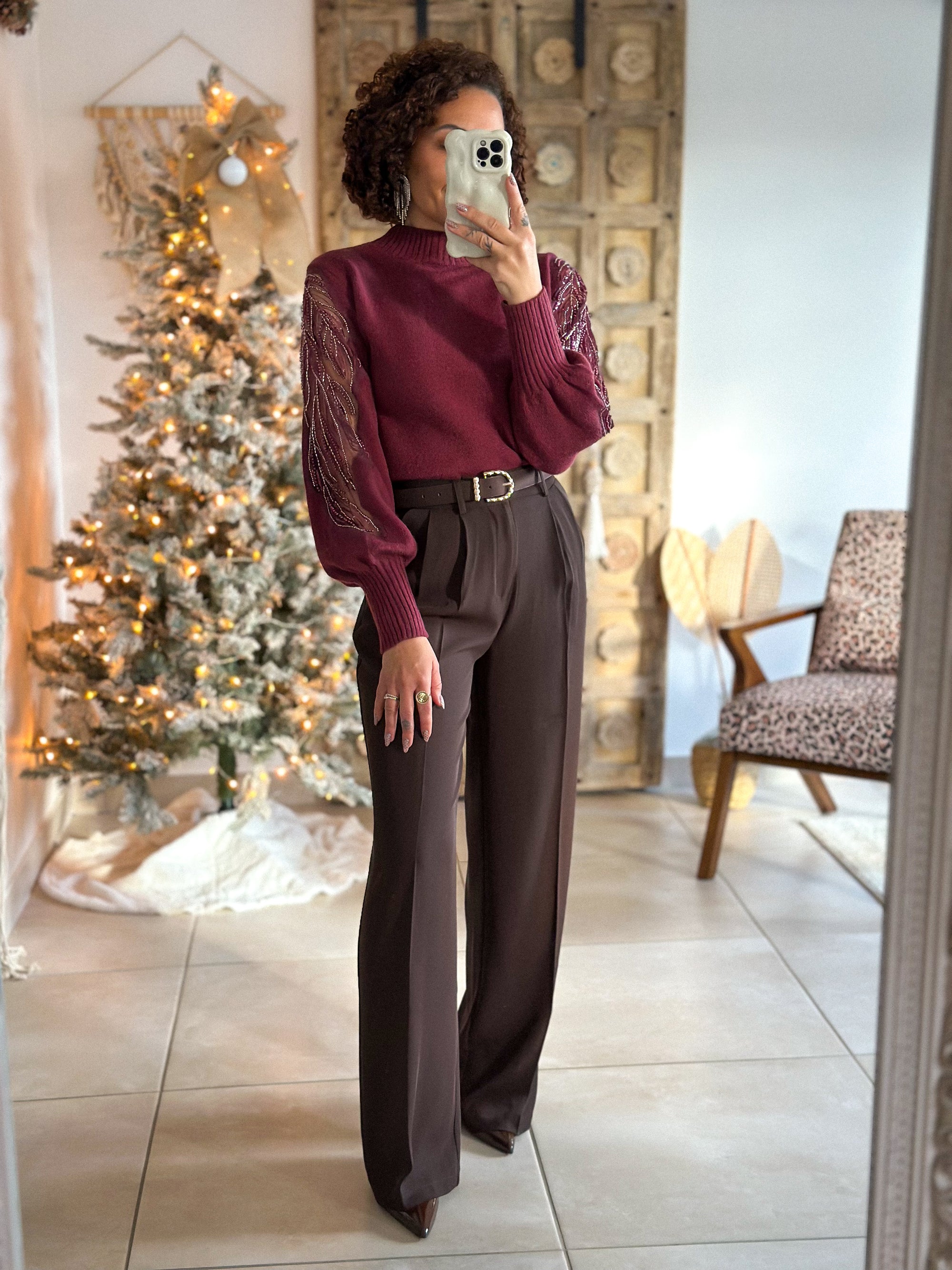 Pantalon Ysia - Marron