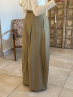 Pantalon Chella - Large à pince vert olive