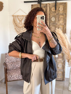 Perfecto Naïka - simili cuir marron