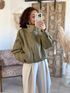 Perfecto Naïka - simili cuir vert olive