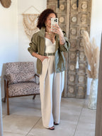 Perfecto Naïka - simili cuir vert olive