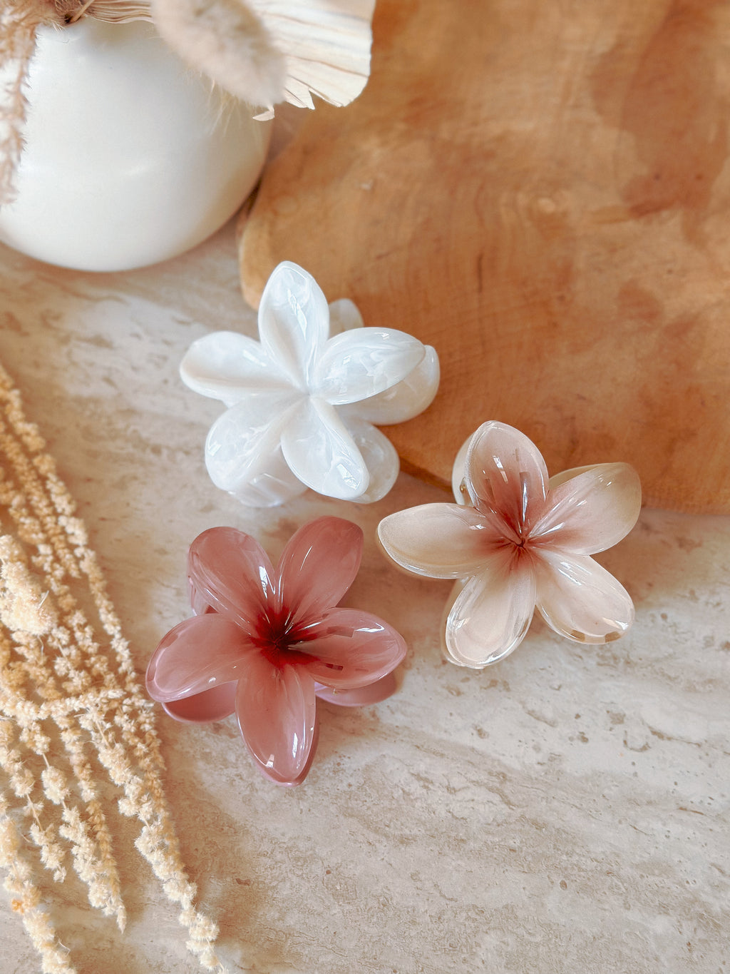 Flower hair clips