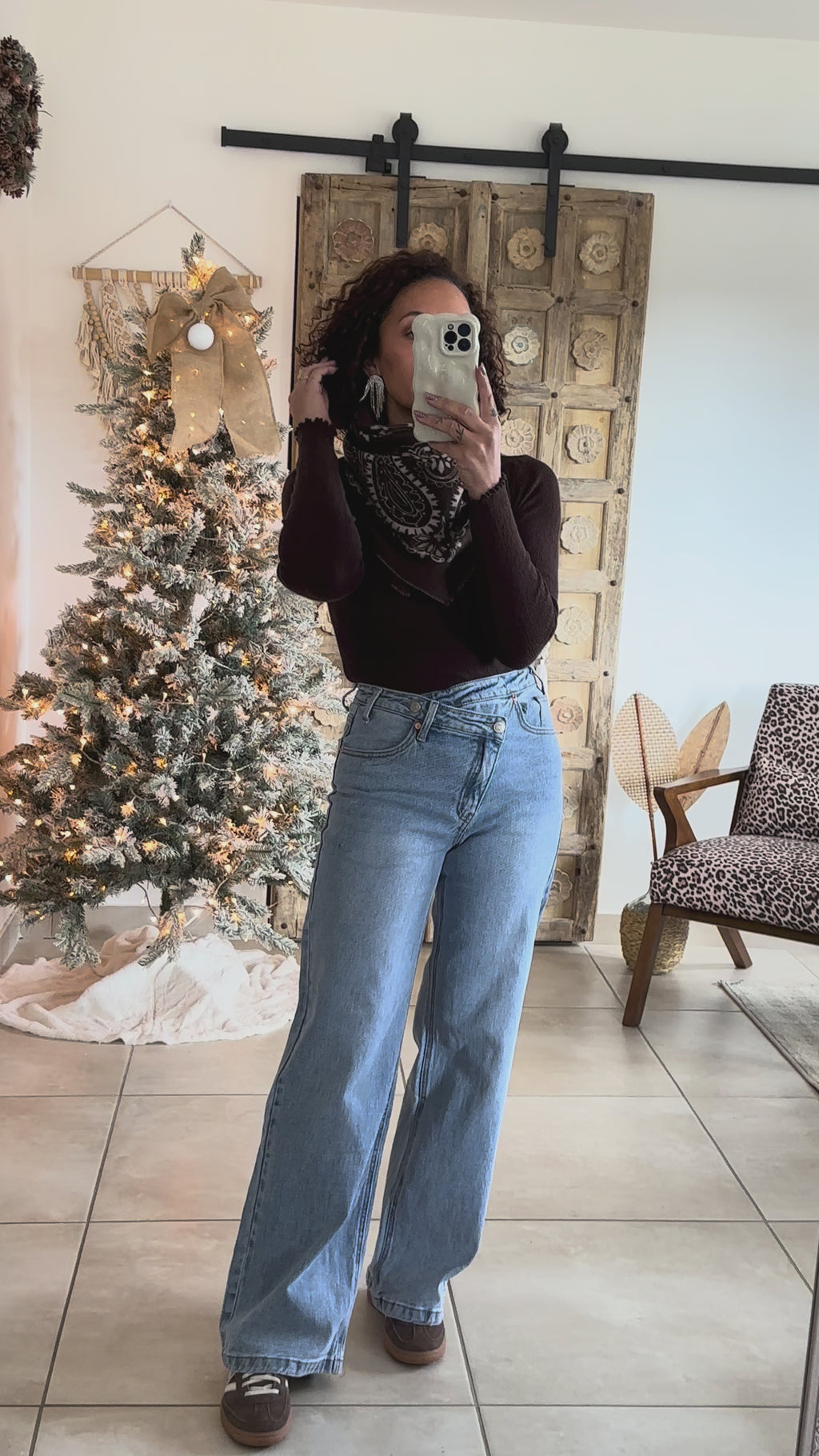 Jean Garance - Wide Leg asymétrique bleu