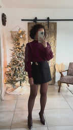 Pull Céleste - Bordeaux Manches sequins