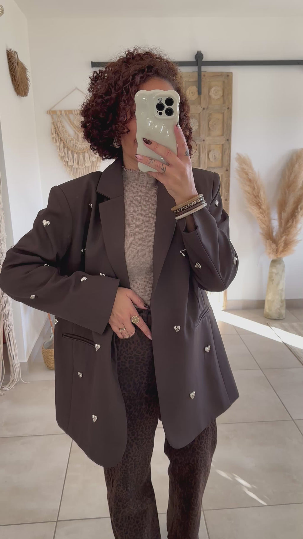 Veste blazer Niva - Chocolat à coeurs