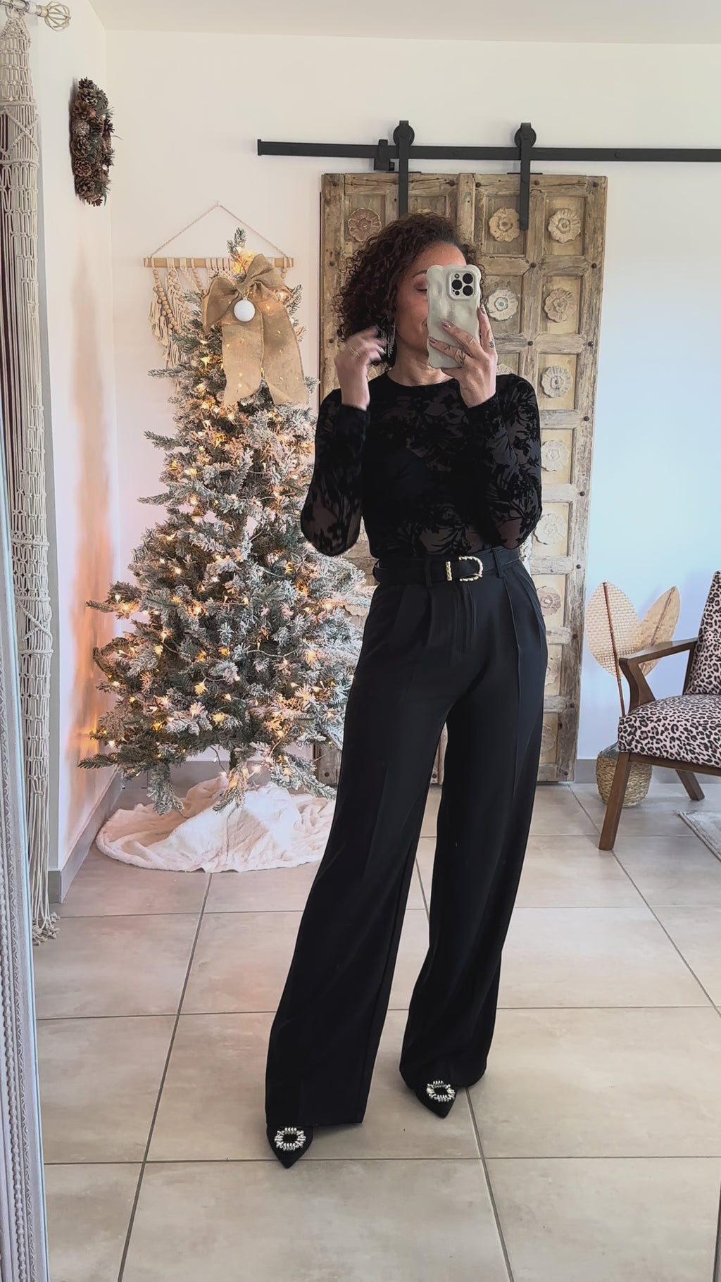 Body Mia - Fleurs Velours Noir