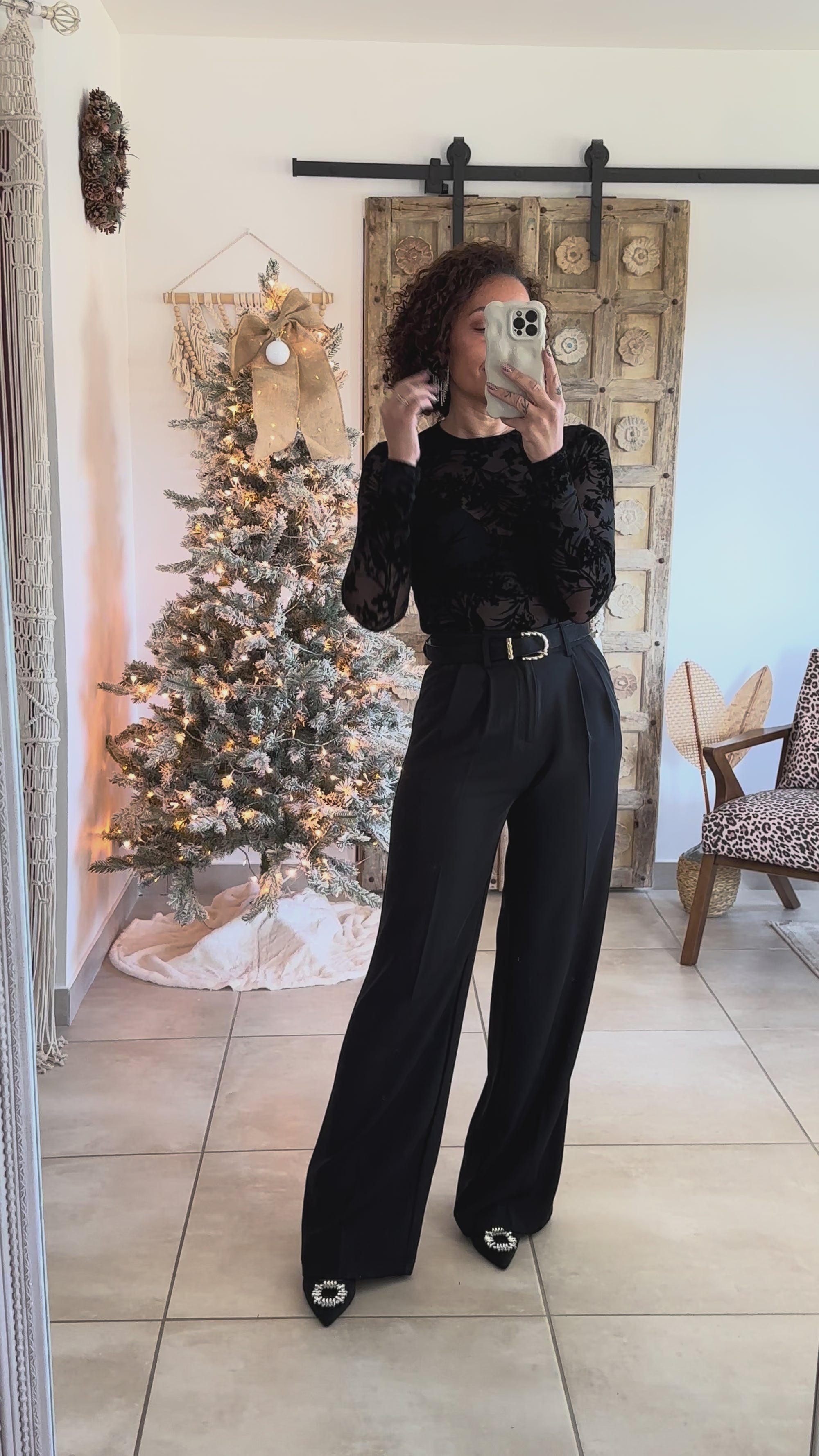 Body Mia - Fleurs Velours Noir