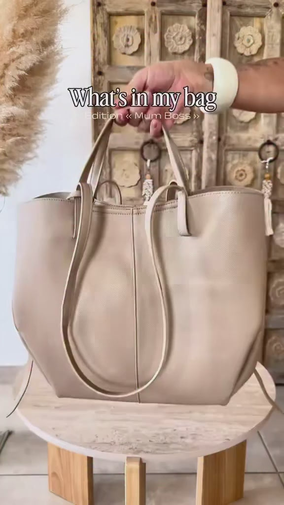 Naya Tote Bag - Large Taupe Bag