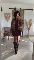 Robe Dalia - Velours marron