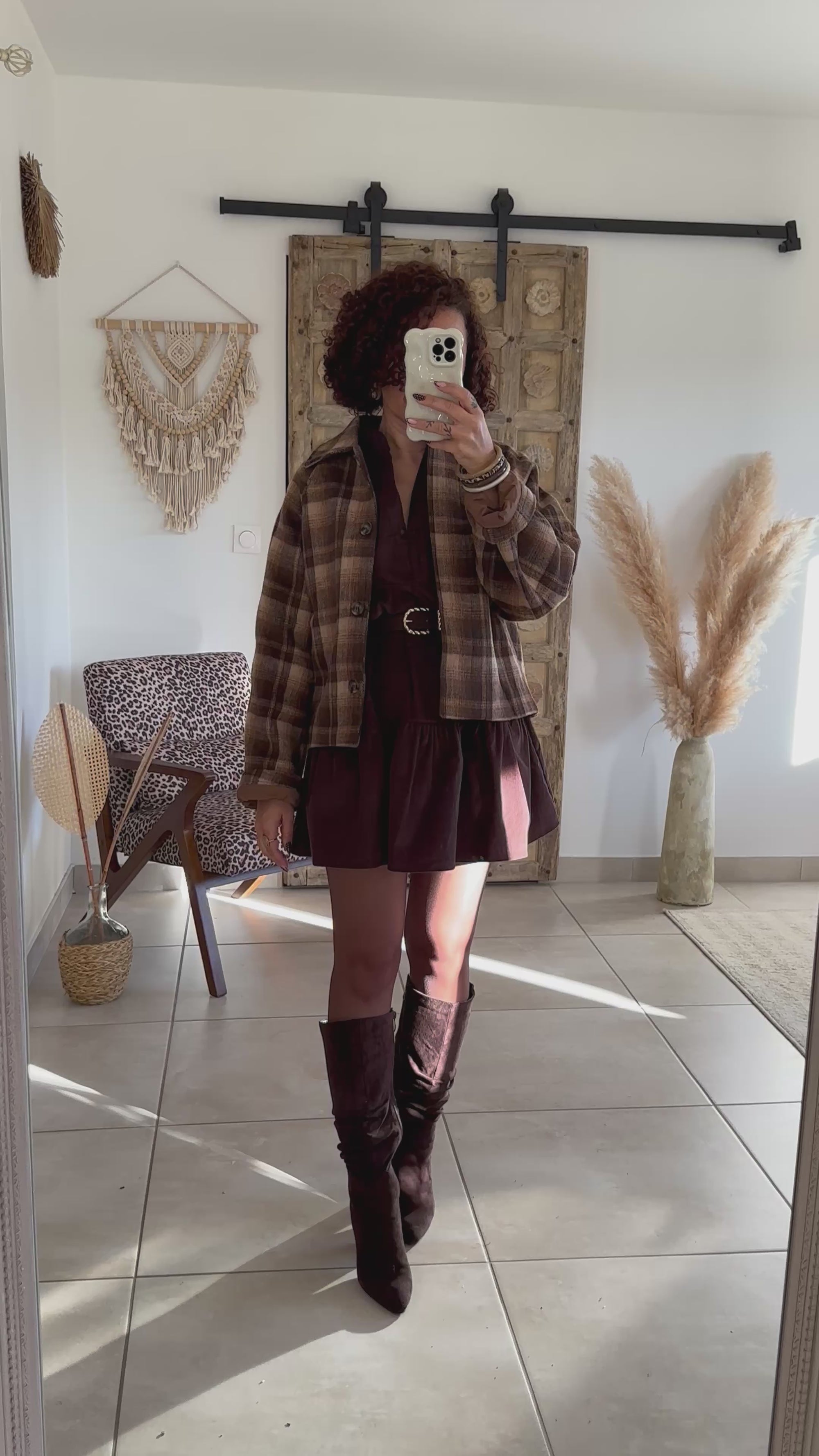 Robe Dalia - Velours marron