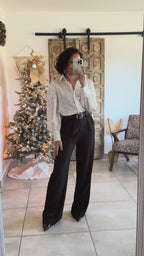 Chemise Isaline - Ecru jacquard