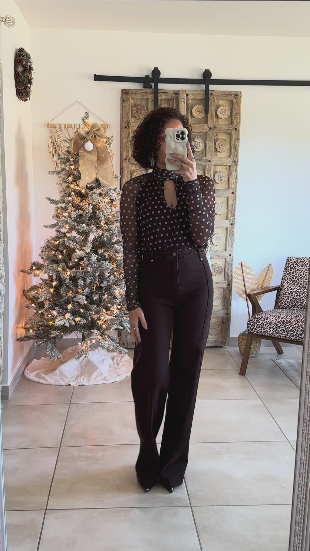 Body Manelle - Marron à pois