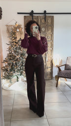 Pull Céleste - Bordeaux Manches sequins