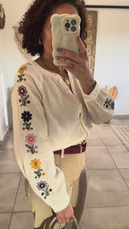Blouse Flavia - écrue brodée