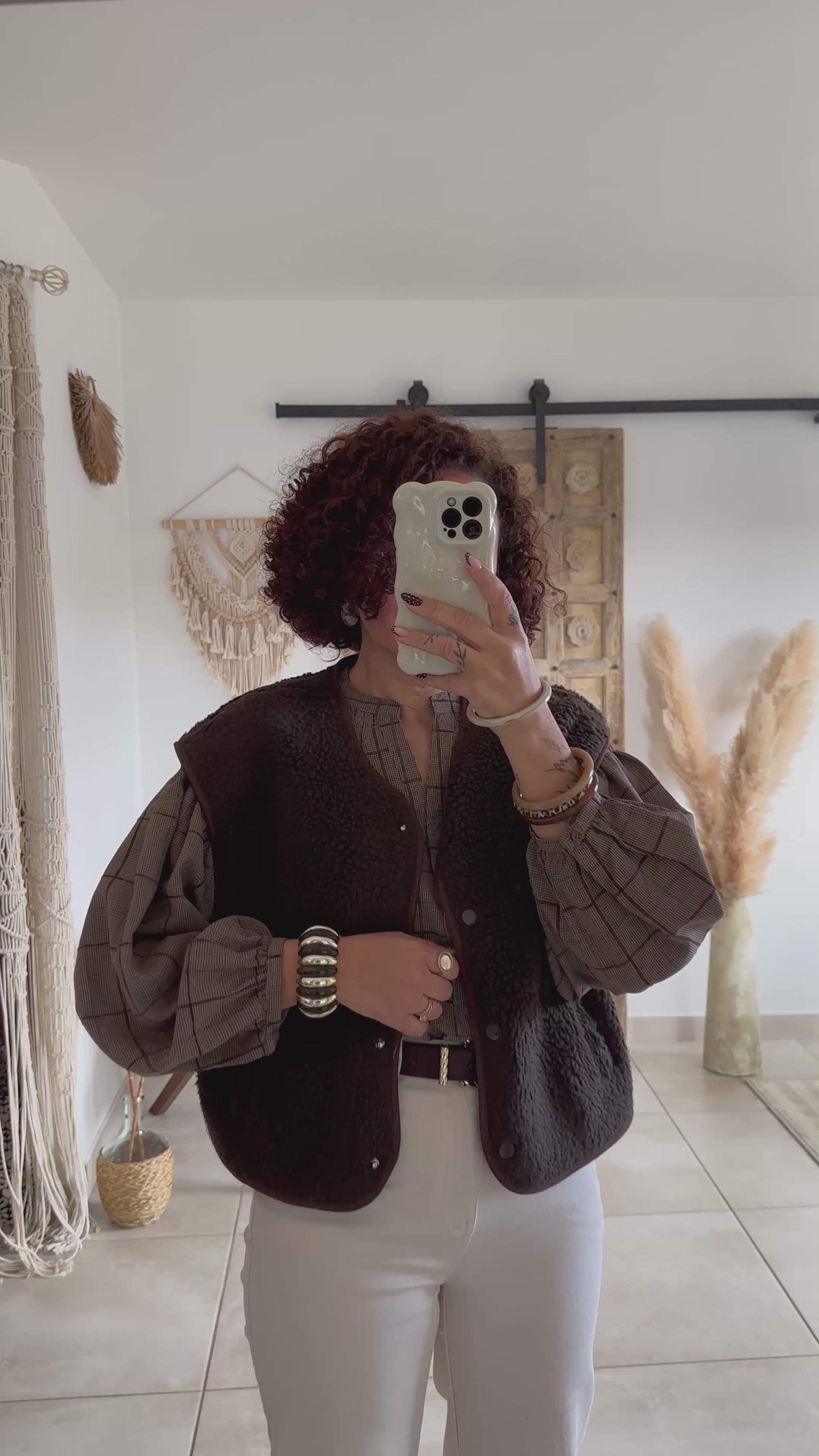 Gilet sans manches Anouk - Moumoute marron