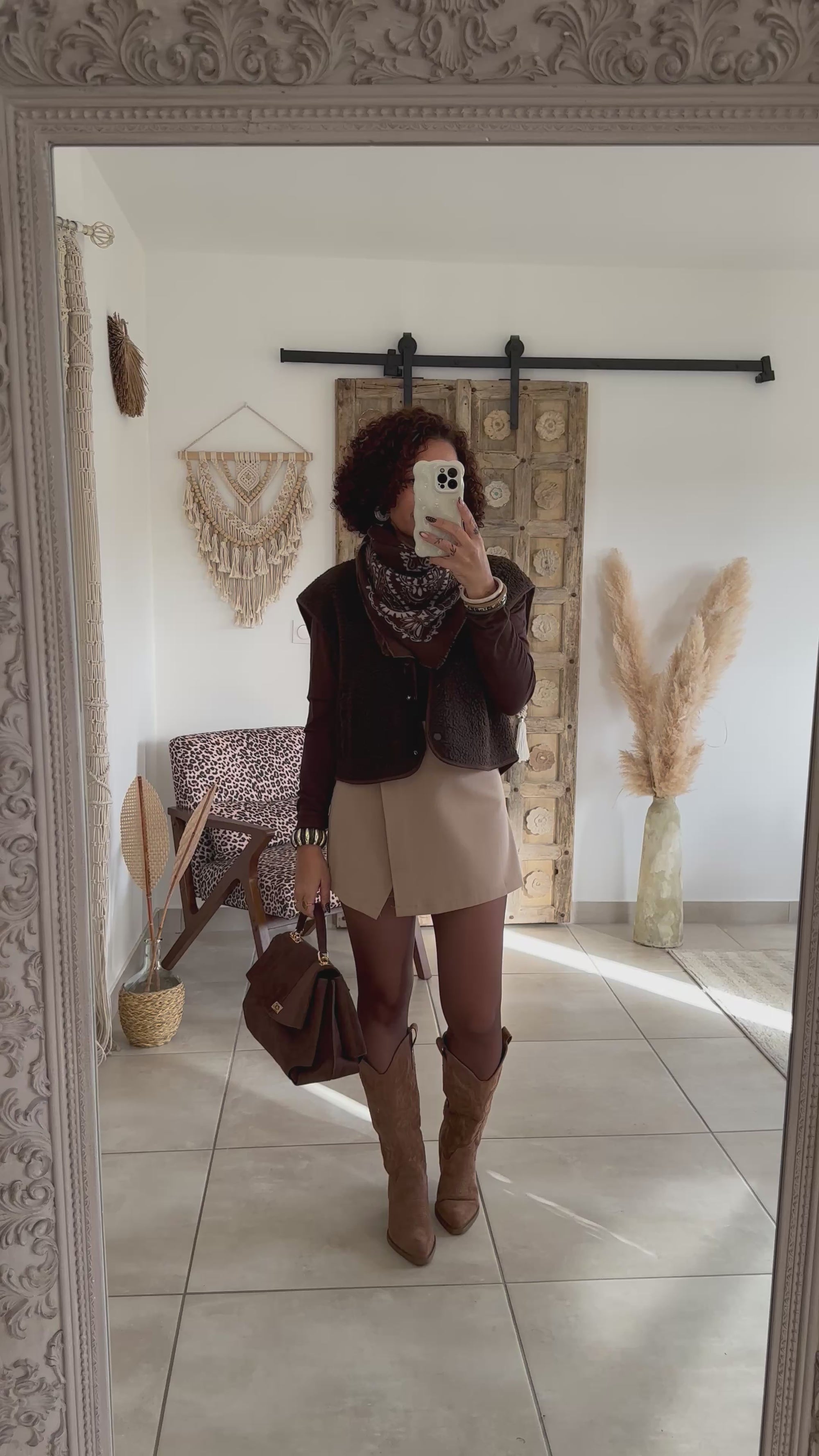 Gilet sans manches Anouk - Moumoute marron