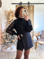 Pull Céleste - Noir Manches sequins