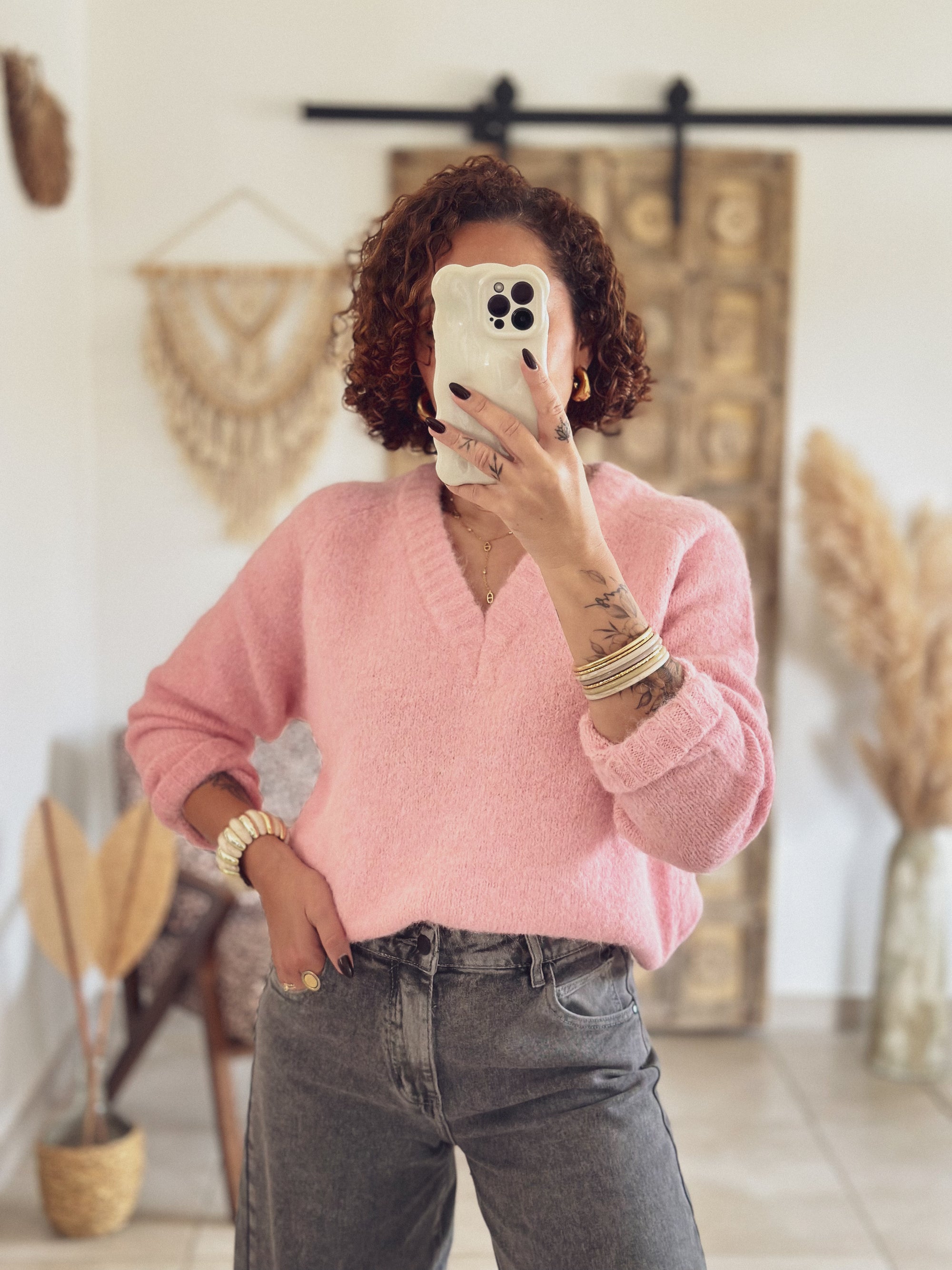 Pull Maïa – Rose poudré
