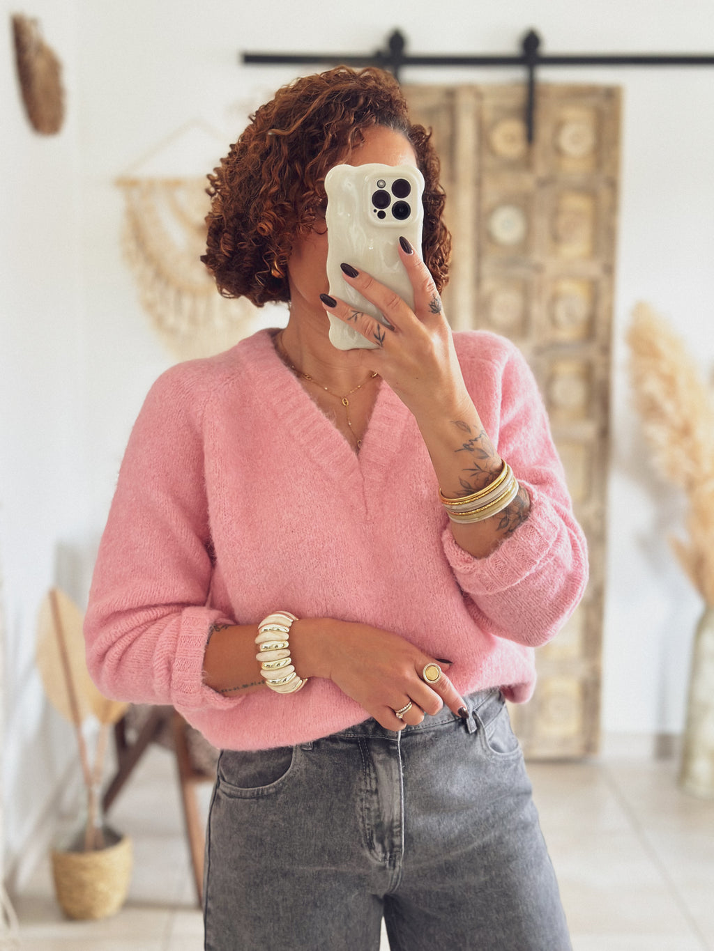 Pull Maïa – Rose poudré