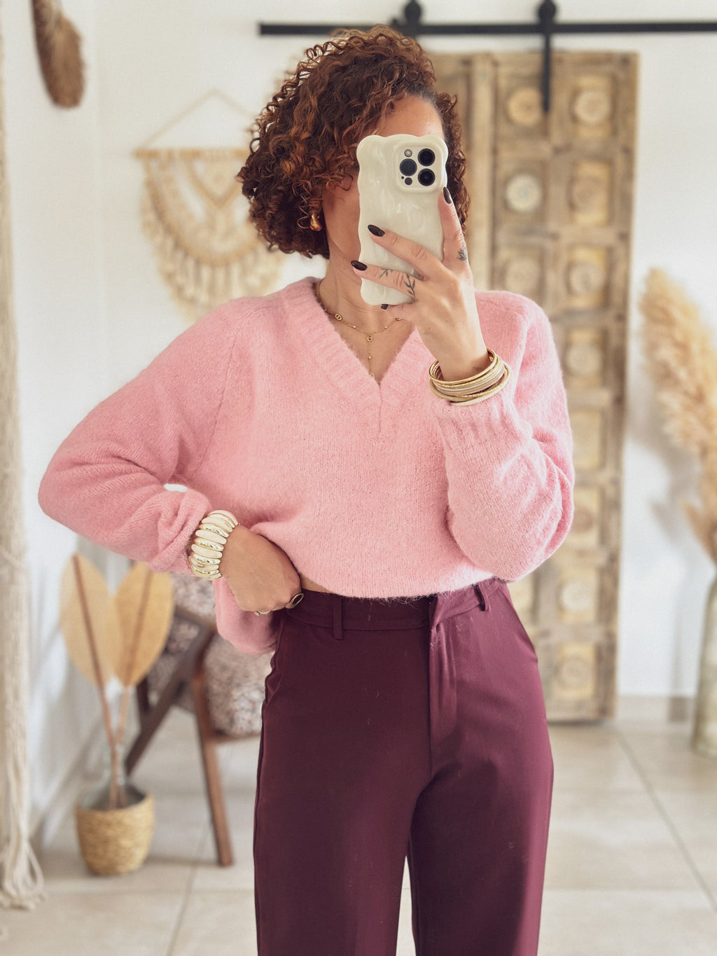 Pull Maïa – Rose poudré