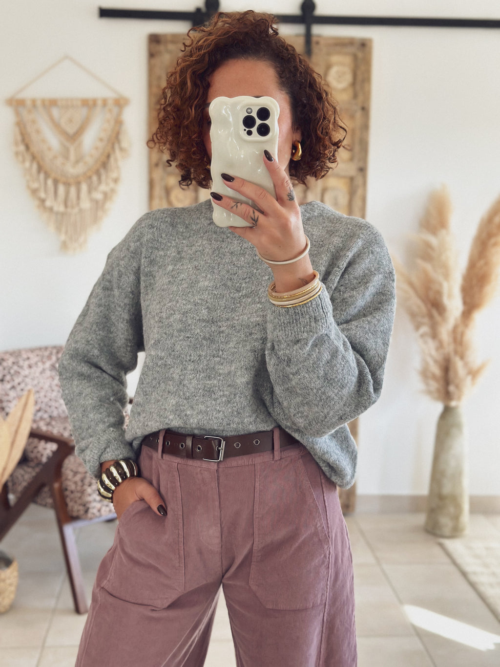 Pull Maëlle – Gris chiné