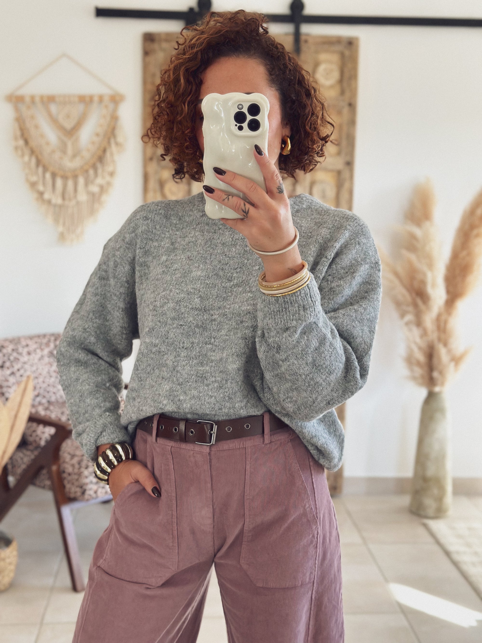 Pull Maëlle – Gris chiné