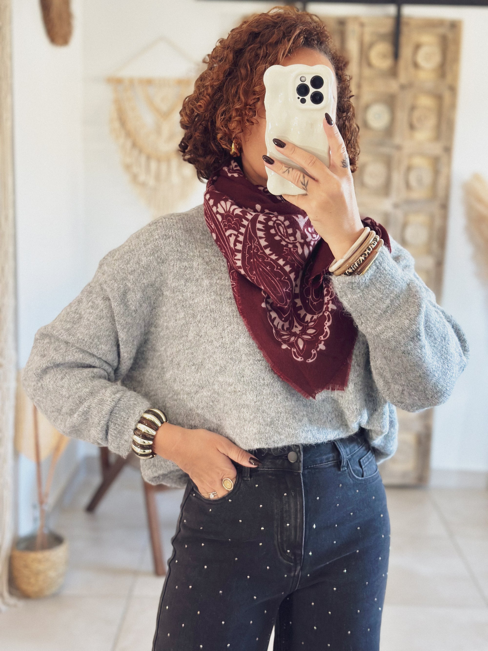 Pull Maëlle – Gris chiné