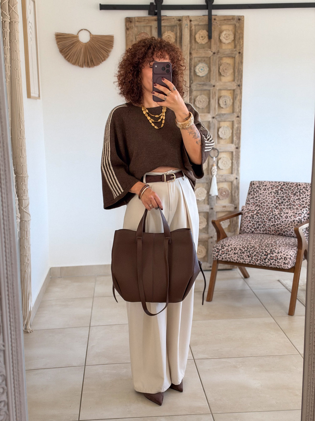 Pull Eve – Chocolat à rayures