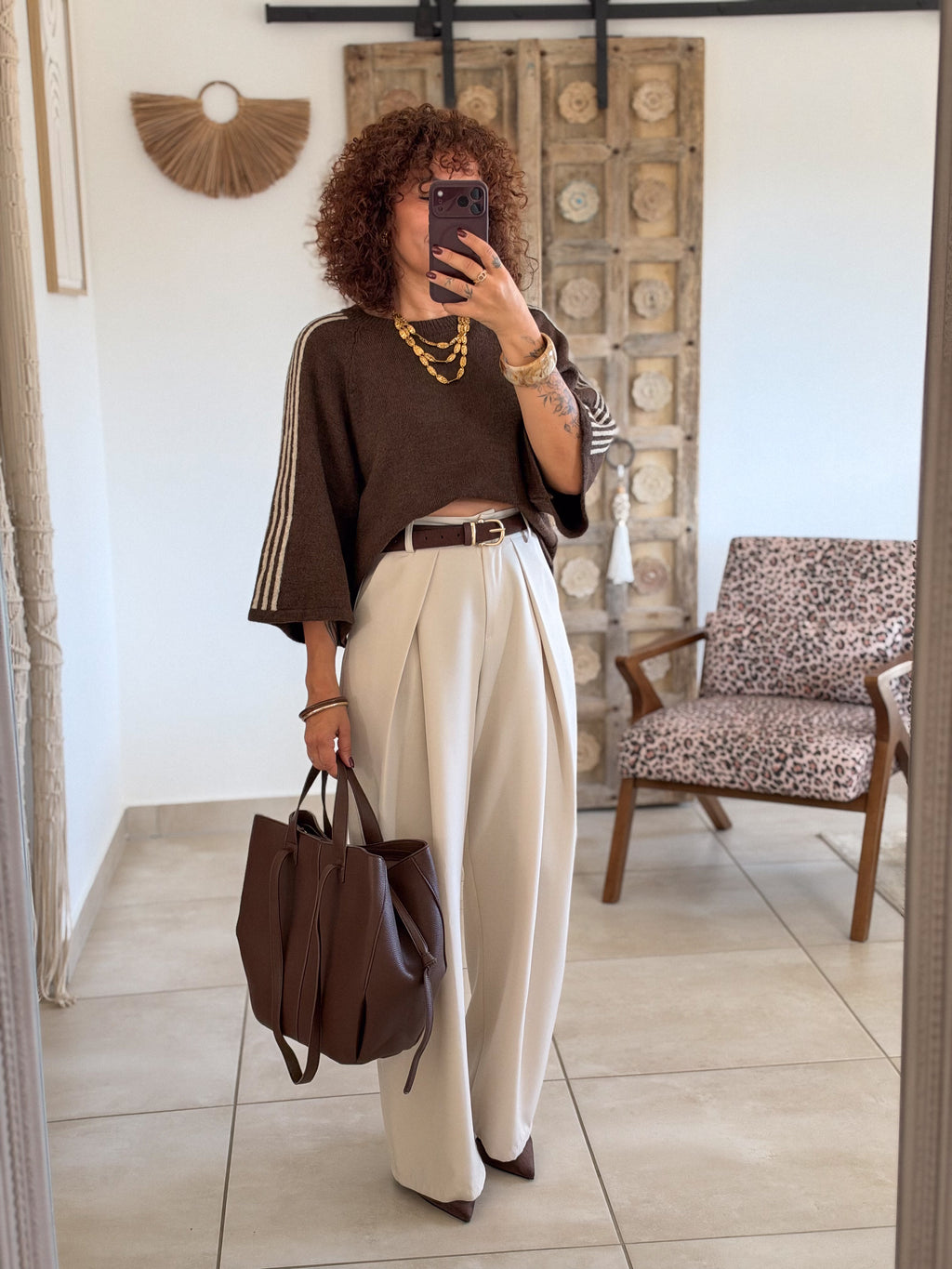 Pull Eve – Chocolat à rayures
