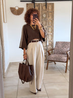 Pull Eve – Chocolat à rayures