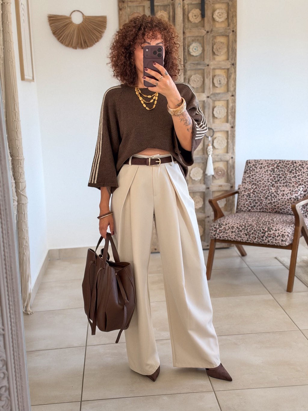 Pull Eve – Chocolat à rayures