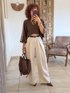 Pull Eve – Chocolat à rayures