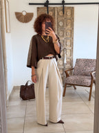 Pull Eve – Chocolat à rayures