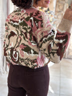 Pull Fleur - Beige Rose