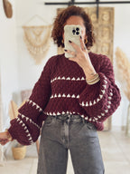 Pull Aléna – Maille Bordeaux